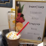 Smoothie & Frappe | Mobile Bar | White Mocha Frappe topped with Caramel